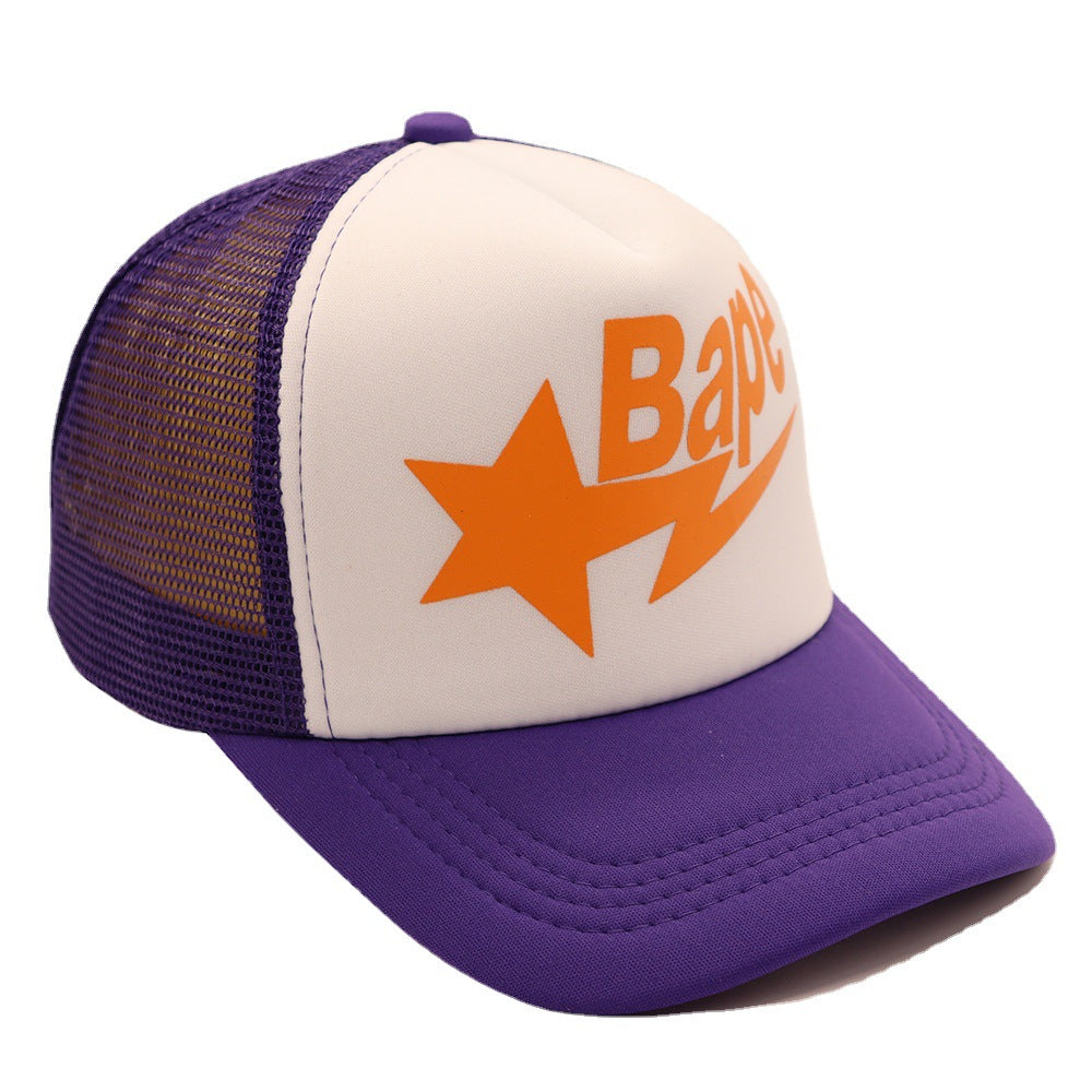 Wholesale  GALLERY DEPT New Trendy BAPE Mesh Trucker Cap Casual Letters Baseball Cap
