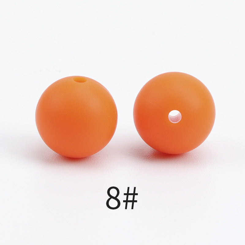 Wholesale 100pcs Round Color Silicone Loose Beads