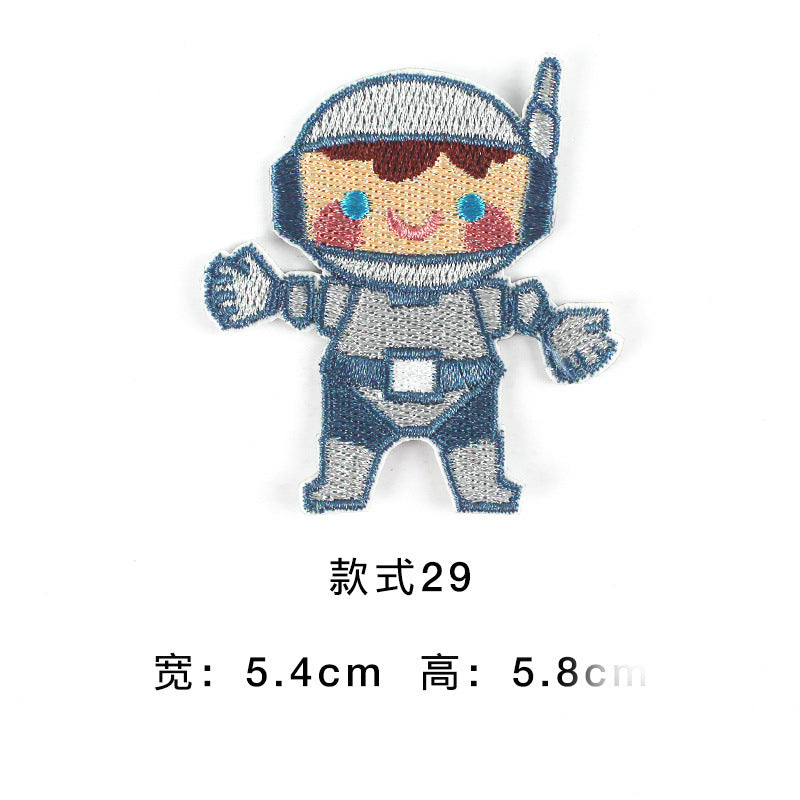 Wholesale Modern Astronaut Planet Embroidered Patch Self Adhesive Cloth Decorative Patch For Clothing Shoes And Bags Fashion Accessory