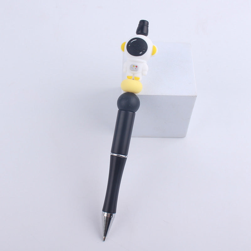 Wholesale Handmade Bead Pen Cartoon Rocket Astronaut Silicone Ballpoint Pen