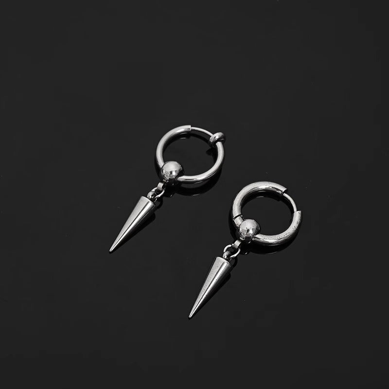 Wholesale Cross Leaf Sword Earrings Dragon Pattern Hoop Earrings