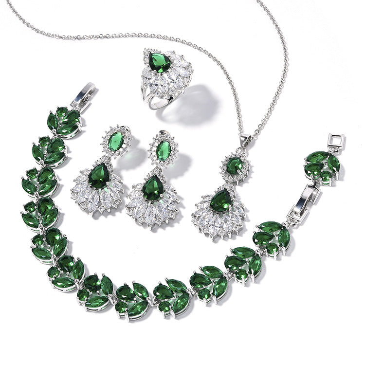 Wholesale Vintage Water Drop Zircon Earrings