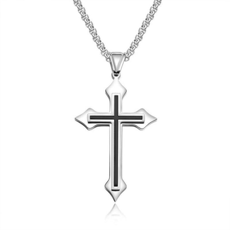 Wholesale Stainless Steel Cross Couple Necklace