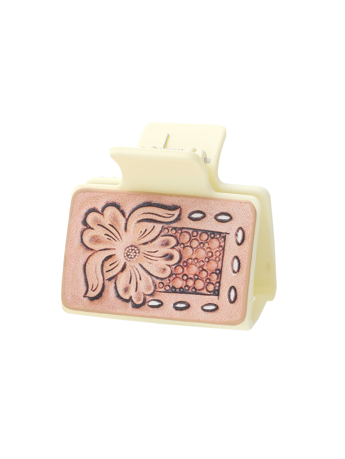 Wholesale Western Style Cactus Flower Leather Hair Clip Shark Clip Combination