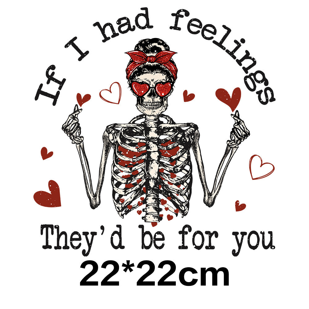 Wholesale Skeleton Valentine' s Day UV DTF Ready To Press Transfers Wraps