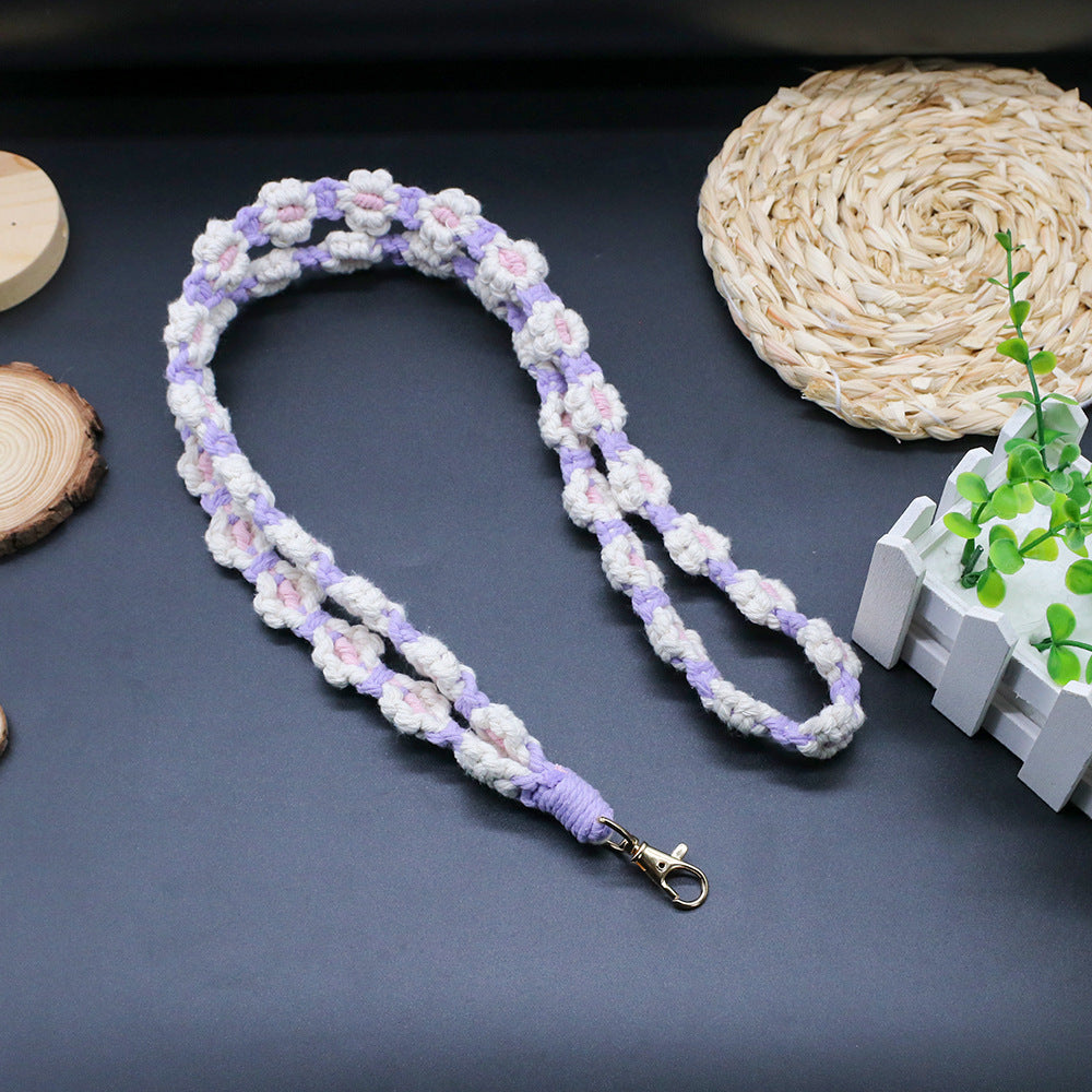 Wholesale Bohemian Daisy Flower Weave Keychain