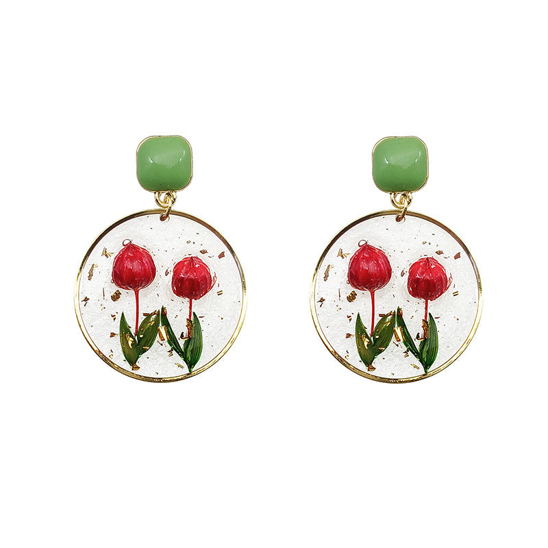 Wholesale Epoxy Eternal Pollen Bud Earrings