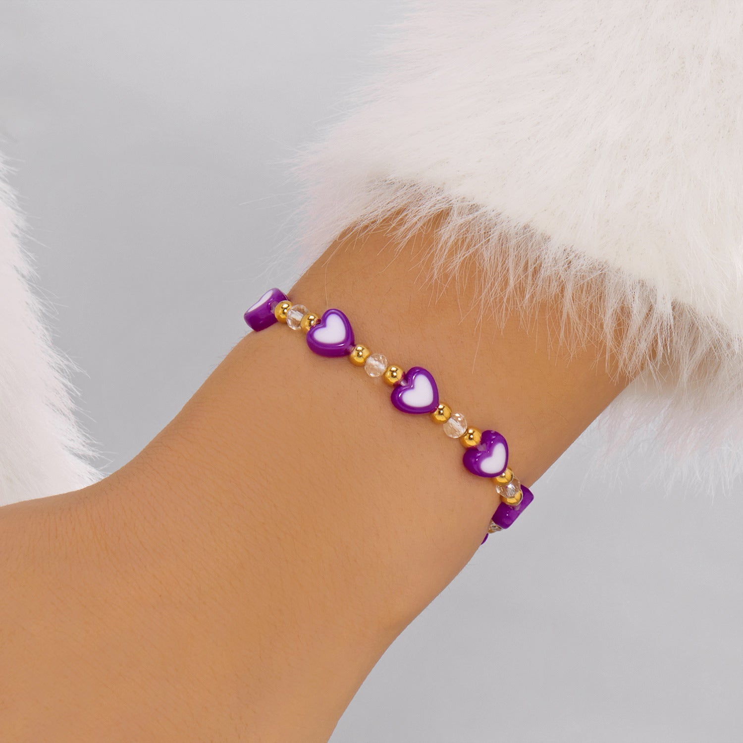 Wholesale Valentine' s Day  Envelope Love Crystal Soft y Cardboard Bracelet