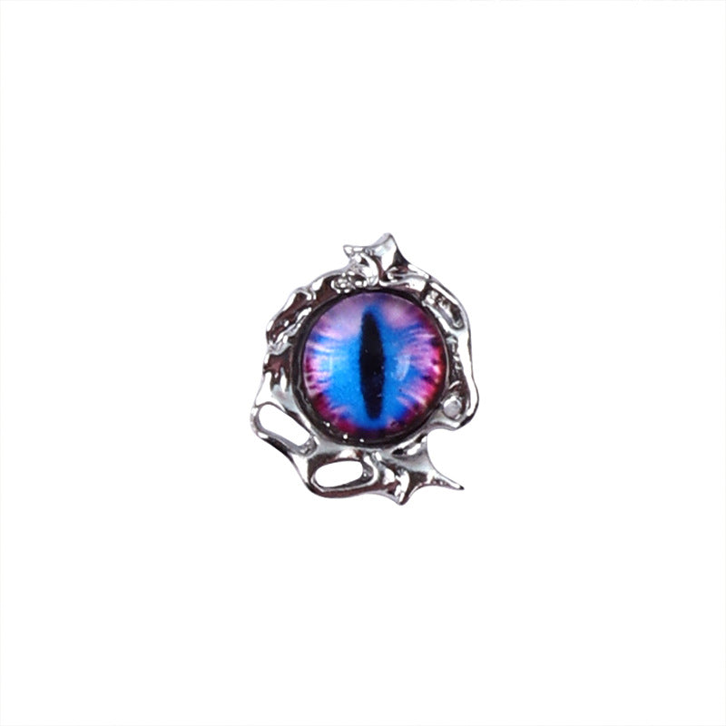 Wholesale Dark Cyberpunk Devil Eye Nail Art Decor In Alloy Metal Trendy Chic Nail Accessory For Everyday And Resale