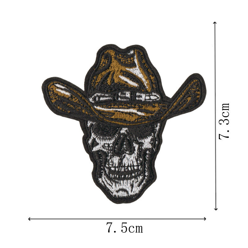 Wholesale Skull Design Embroidered Patch Set Of 9 Hot Melt Adhesive Applique For Towels Fashion Accessory DIY Craft
