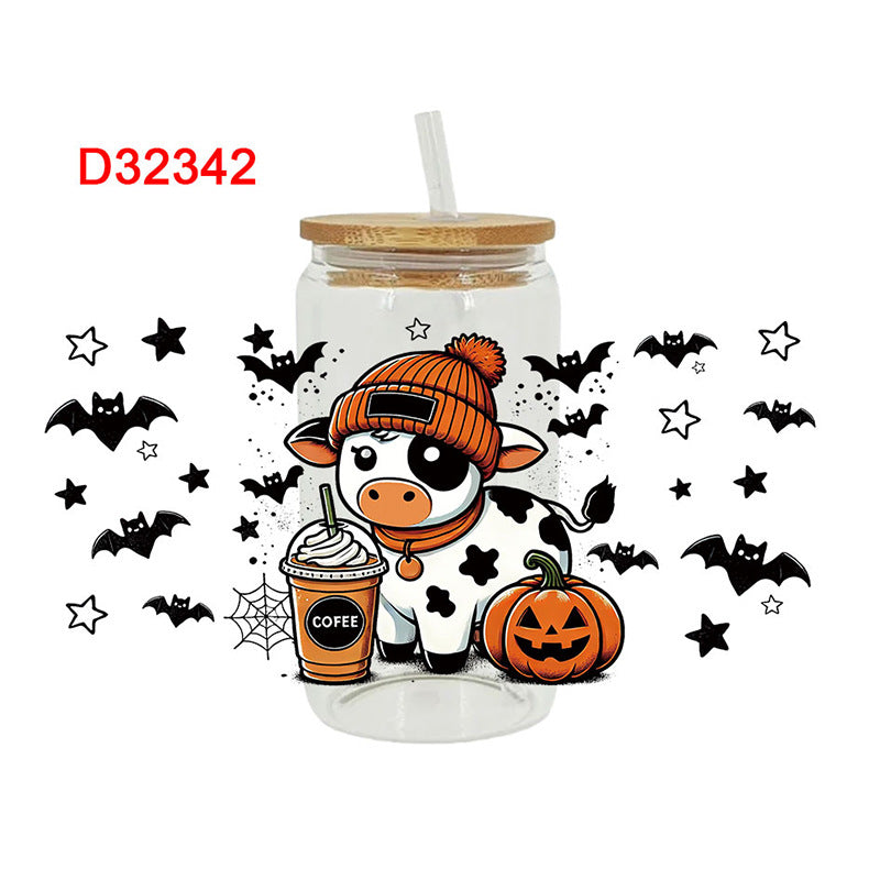 Wholesale Uv Transfer Sticker Glass Cup Crystal Label Crystal Sticker 16OZ UV DTF WRAPS