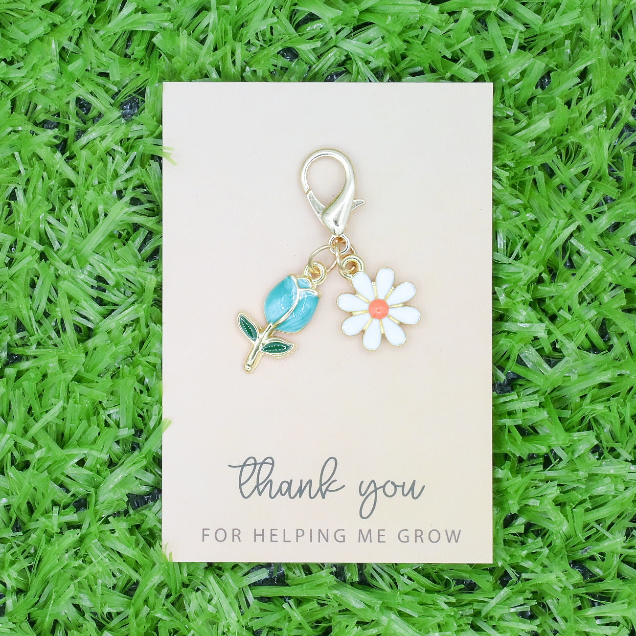 Wholesale Colorful Tulip Sunflower Alloy Keychain