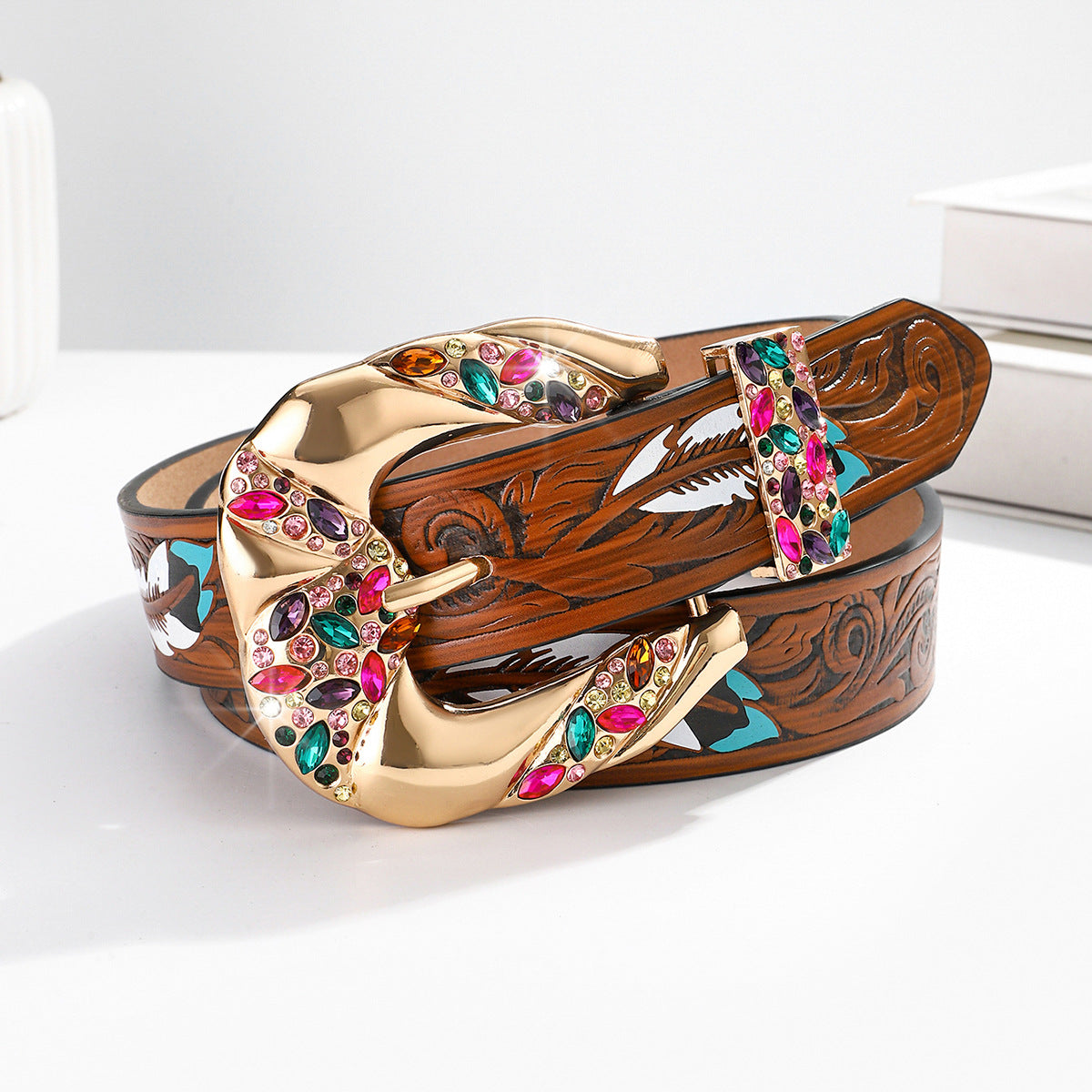 Wholesale Fashionable pattern ladies' decorative all-match belt