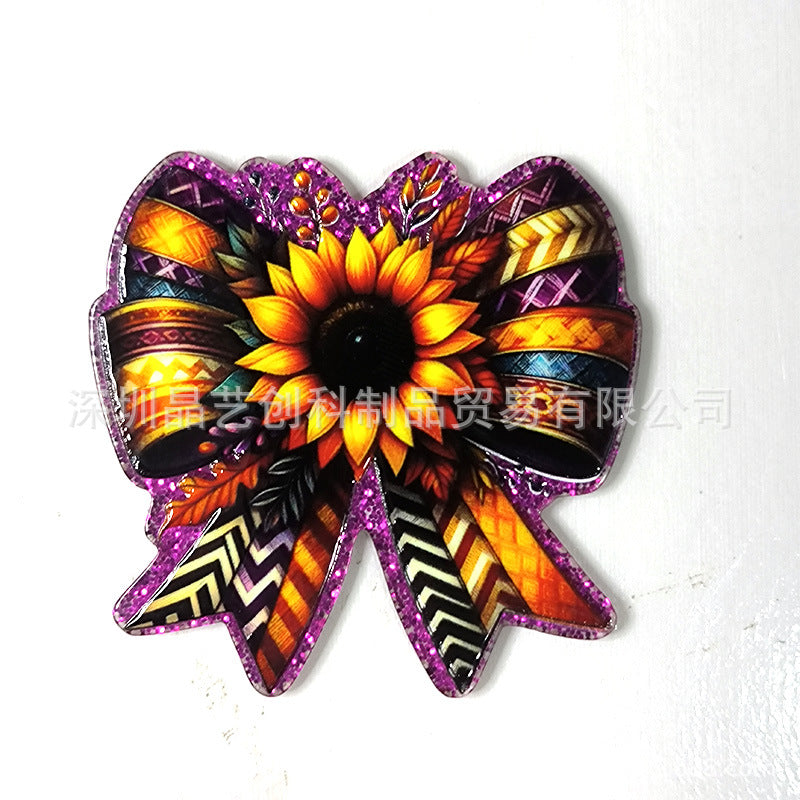 Wholesale 10 pcs/pack bow sequin acrylic DIY accessories