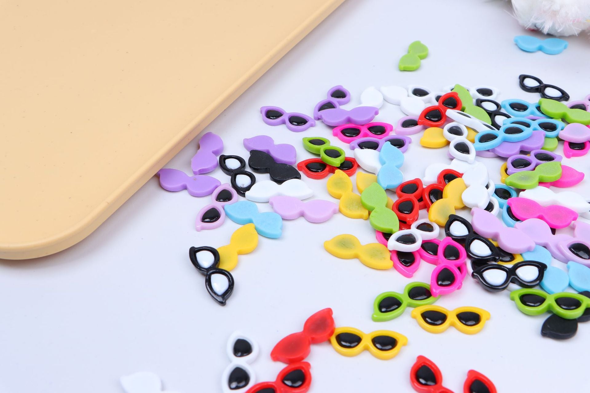 Wholesale Handmade DIY plush twisted stick accessories material doll black eyes nose Christmas hat scarf Accessories