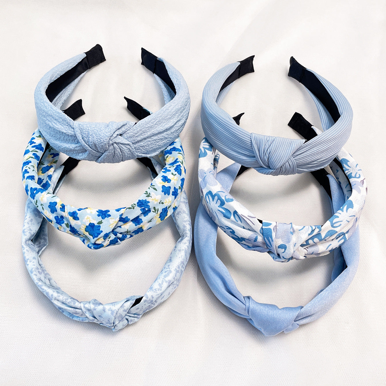 Wholesale Fabric flower cross knot wide edge sweet headband