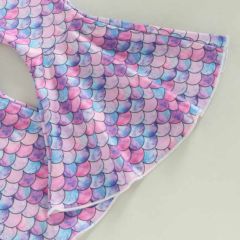 Wholesale Cotton Mermaid Girl Suit