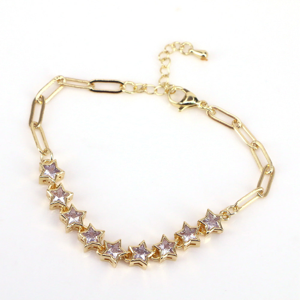 Wholesale Various Zircon Copper Bracelet