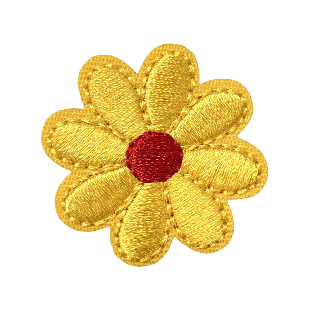 Wholesale Adhesive Backed Embroidered Patch With Colorful Sunflower Design For Coats Fashion Accessory