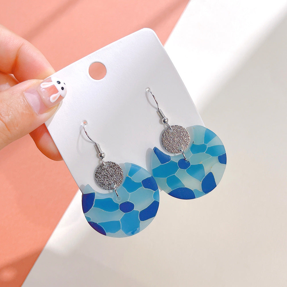 Wholesale Starry Sky sy Soft Ceramic Geometric Splicing Earrings