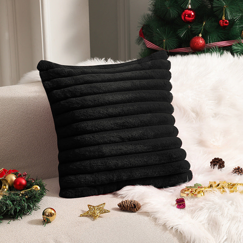 Wholesale  Christmas pillowcase solid color coreless plush pillowcase