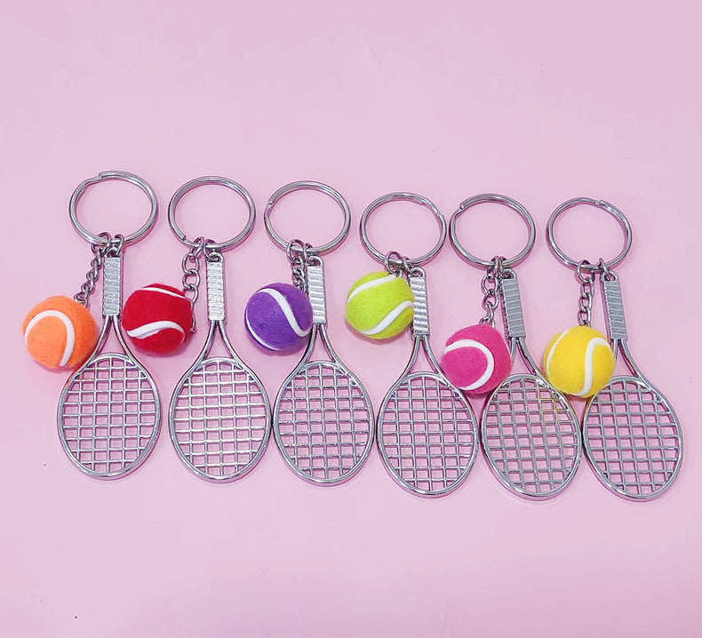 Wholesale Mini Tennis Racket Metal Keychain