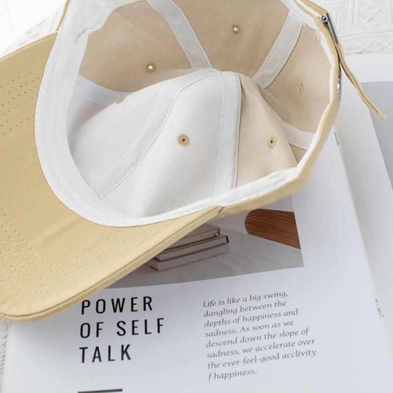 Wholesale Solid Color Offset Printing Art Letter Baseball Cap