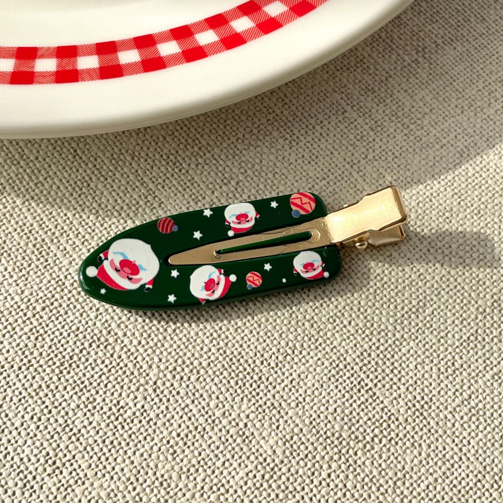 Wholesale Candy Christmas Socks Elk English Letter Hair Clip