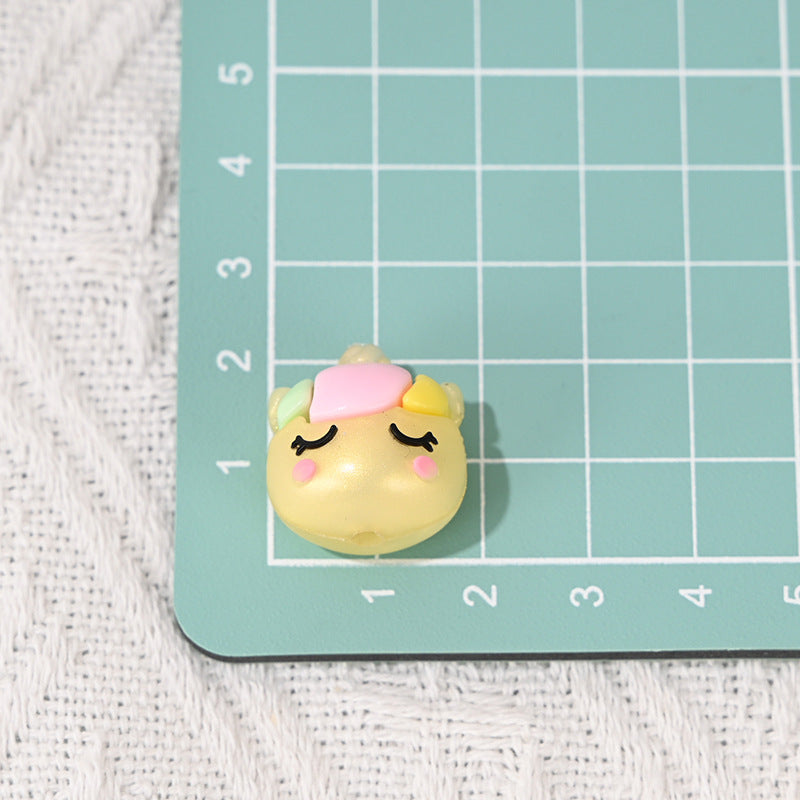 Wholesale  10pcs/pack Cartoon Unicorn Beads  Acrylic Beads