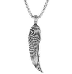 Wholesale Openwork Wings Pendant Stainless Steel Necklaces