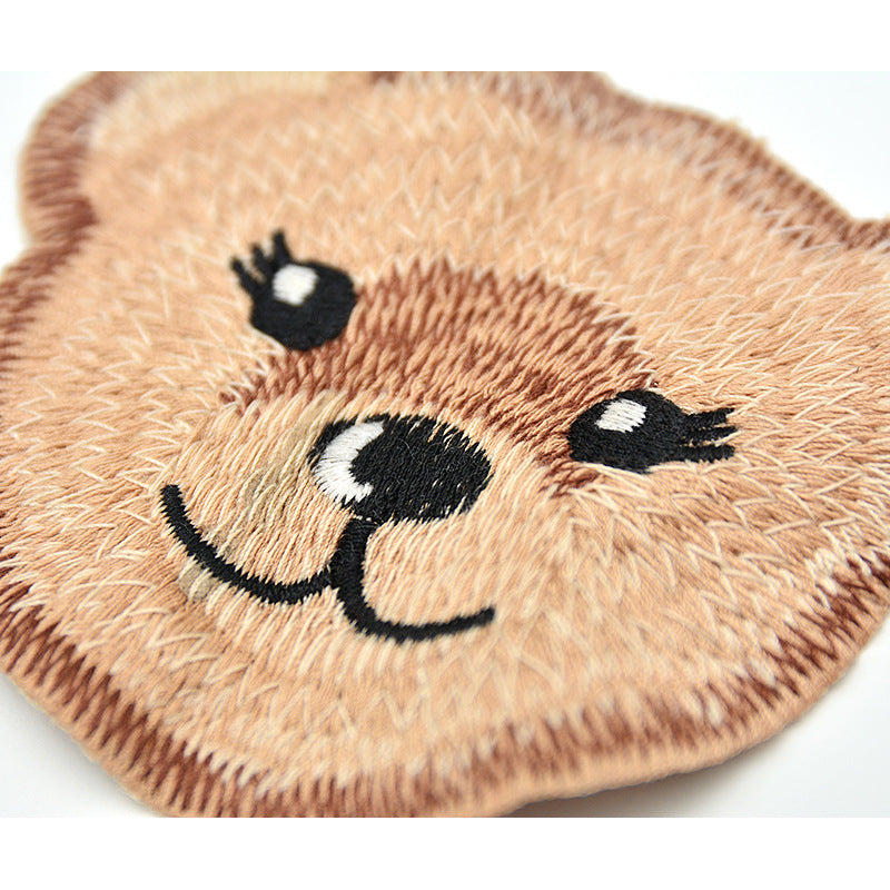 Wholesale Trendy Classic Bear Water Soluble Embroidery Patch Pure Cotton DIY Hand Sew Patch For Clothing T Shirts And Jeans