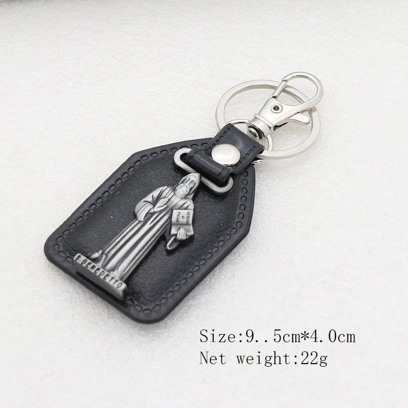Wholesale Retro Metal PU Combination Car Pendant Keychain Jewelry Pendant