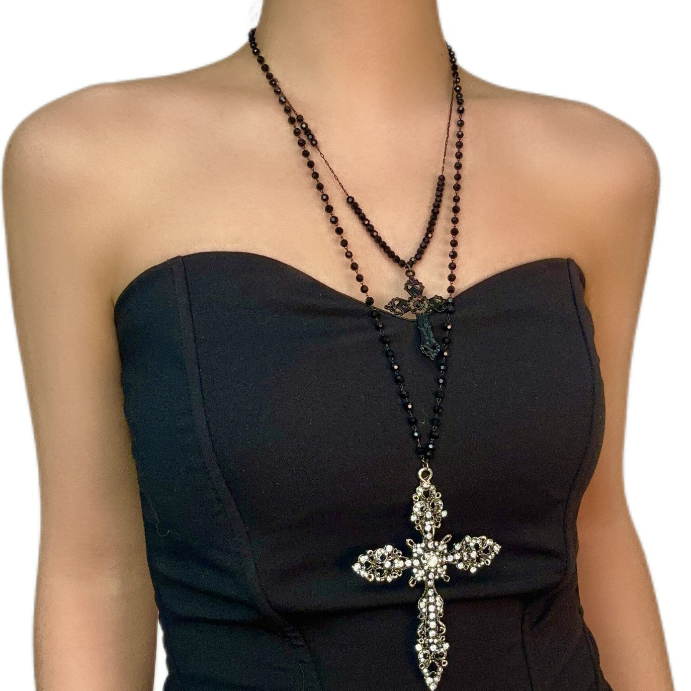 Wholesale Gothic-style cross multi-layer cross necklace