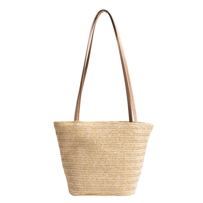 Wholesale High Capacity One Shoulder Handheld Straw Woven Bag