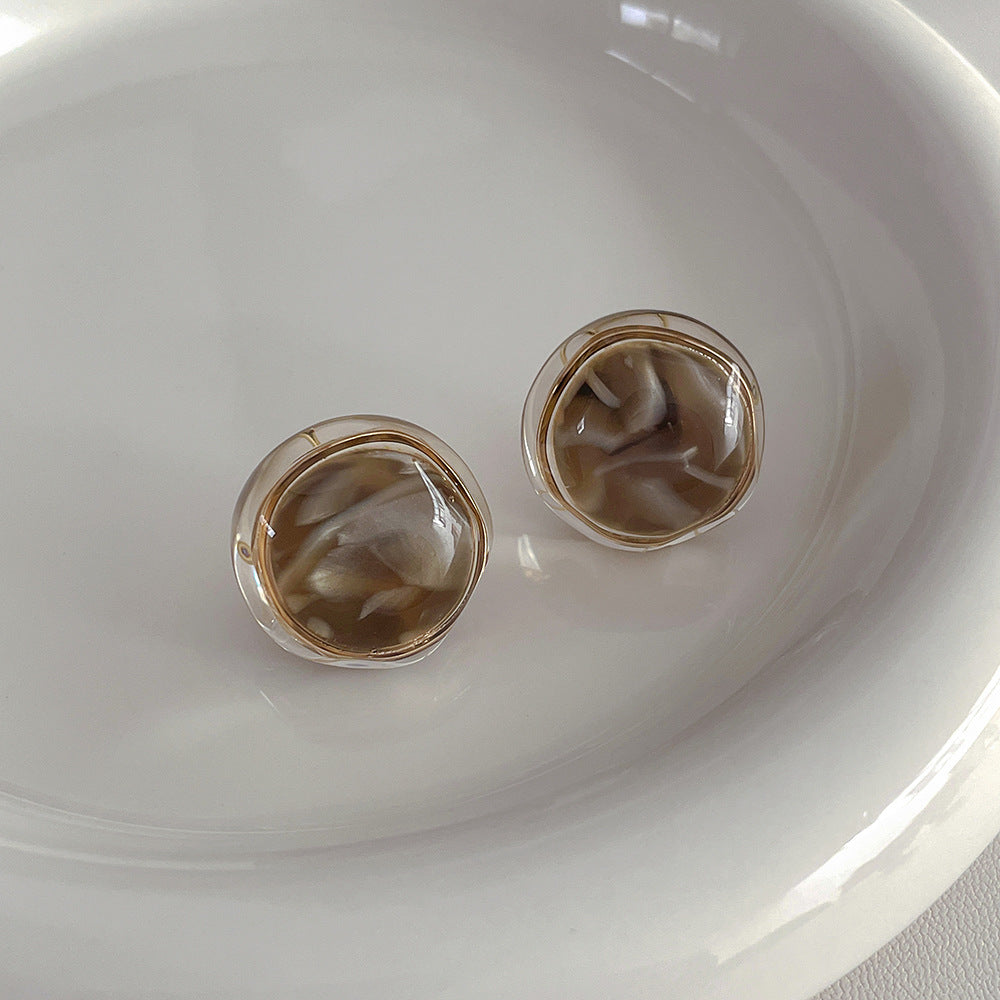 Wholesale Autumn and Winter Irregular Resin Earrings