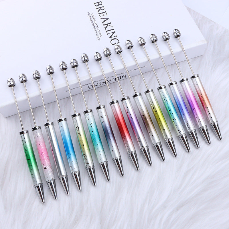 Wholesale Beadable Pensdiy UV Electroplating Starry Sky Sequins Gradient Beaded Ballpoint Pen
