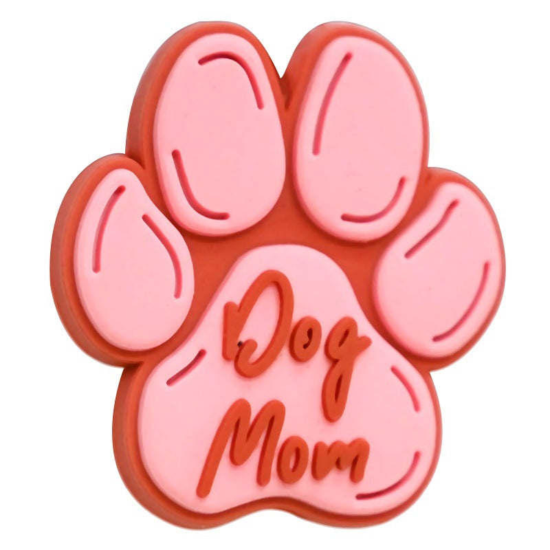 Wholesale  Random 100pcs/pack  Cute dog paw print PVC soft rubber ballpoint pen handmade beading