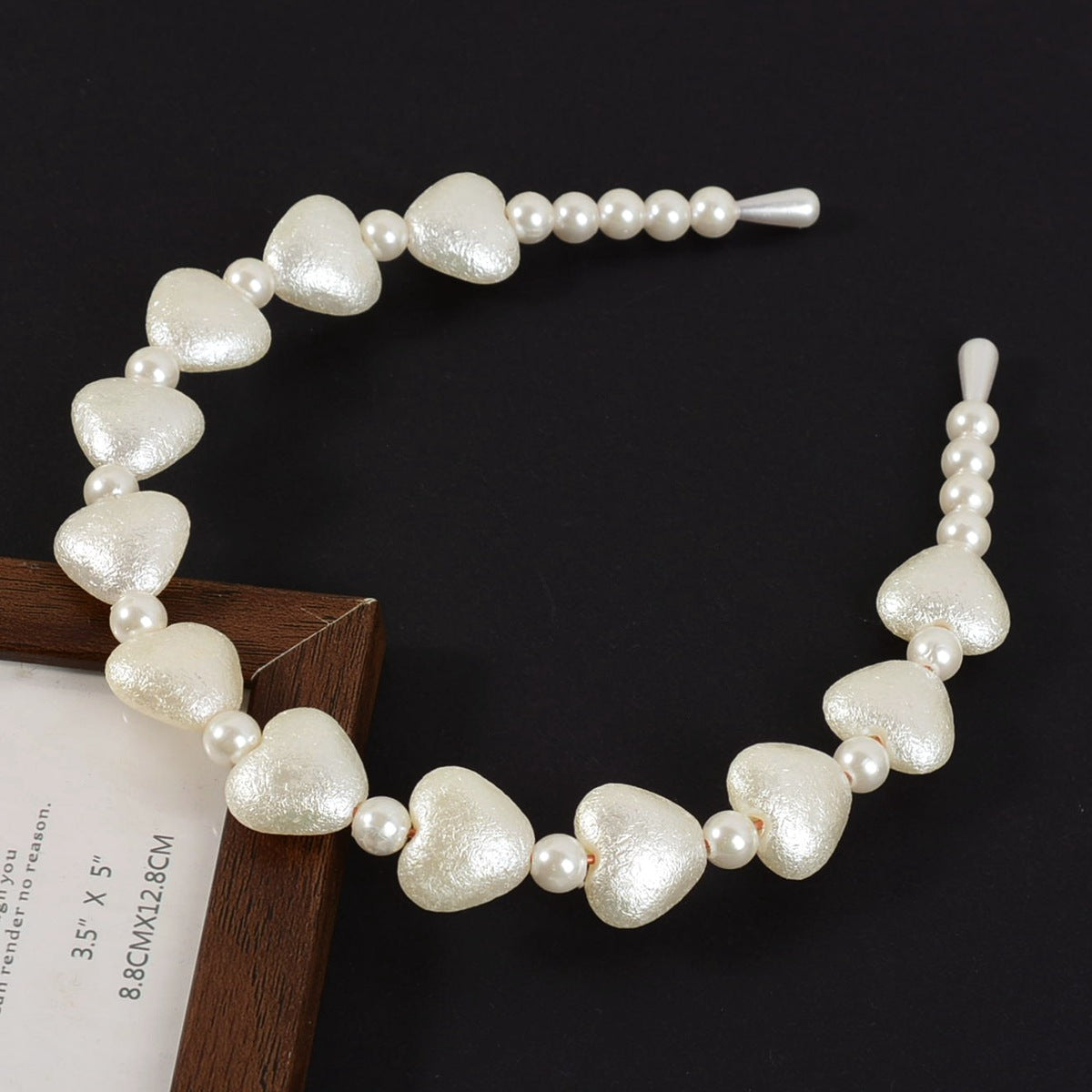 Wholesale Hand-woven imitation pearl headband wrapped headband bridal hair accessories crown bow versatile hairpin female