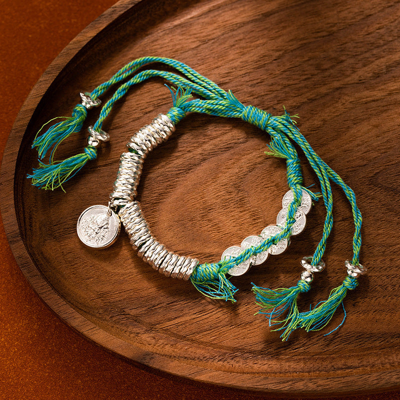 Wholesale Handmade Cotton Rope Bracelet Adjustable Stacked Rope Bracelet