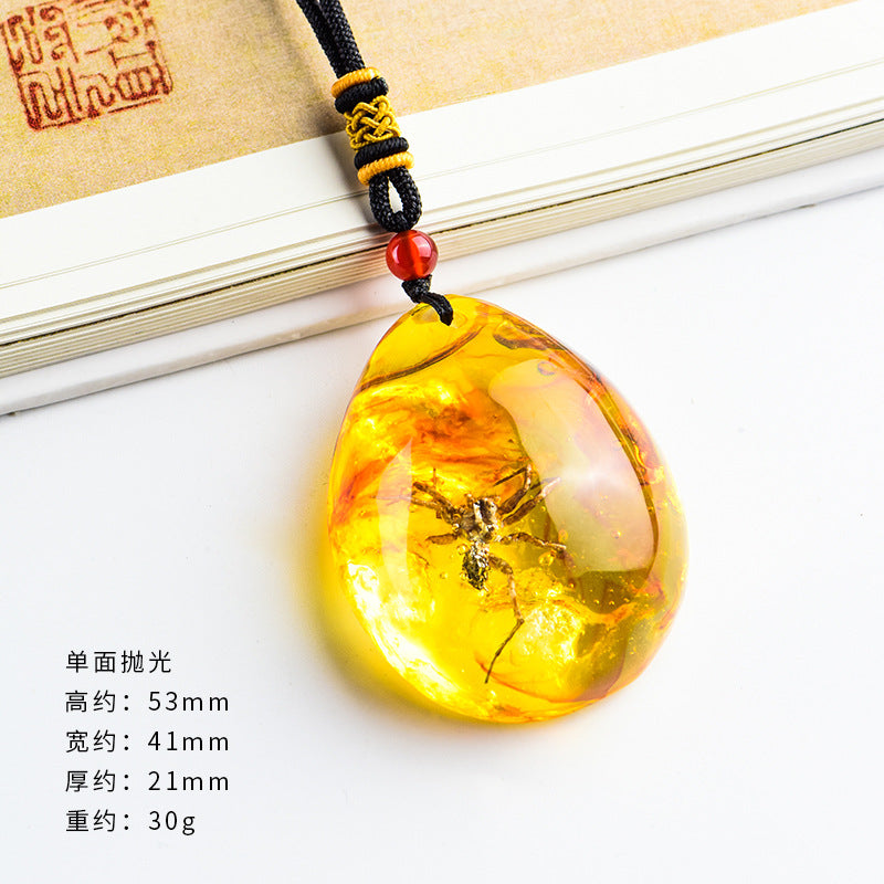 Wholesale True Live Insect Specimen Amber Pendant