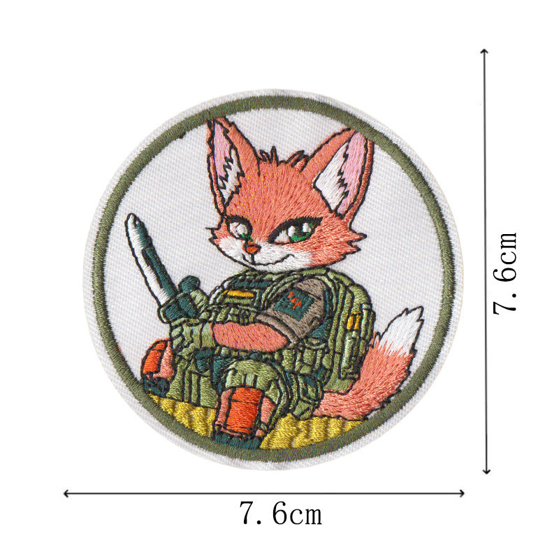 Wholesale Trendy Tactical Fox Embroidered Patches 16 Pieces Jungle Combat Iron On Appliques For Clothing Bags DIY Resale