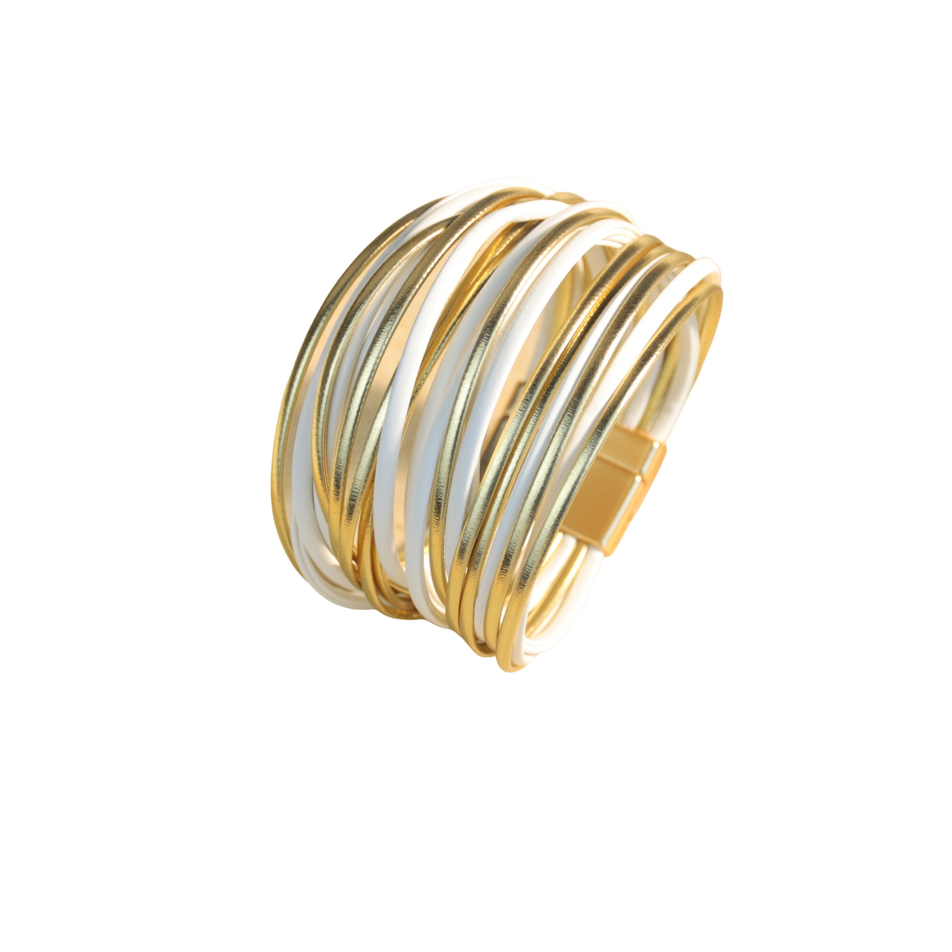 Wholesale Multi-layered gradient color-blocking magnetic clasp Layered Bracelet Set