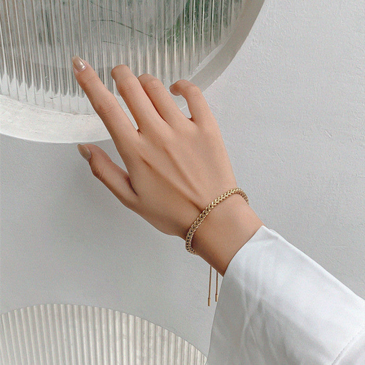 Wholesale Pull Braided Titanium Steel Bracelet