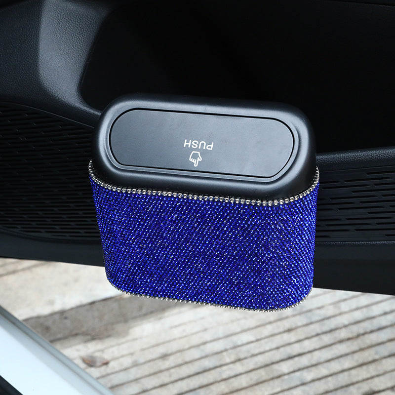 Wholesale Diamond Studded Plastic Trash Can