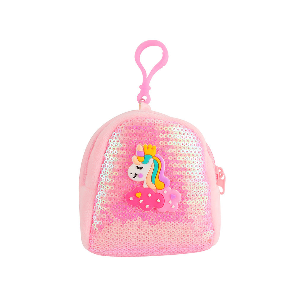 Wholesale New Sequin Unicorn Coin Purse Children' s Portable Coin Headset Storage Bag