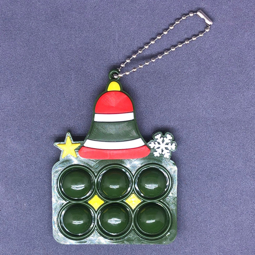 Wholesale Christmas Silicone Decompression Toy Keychain