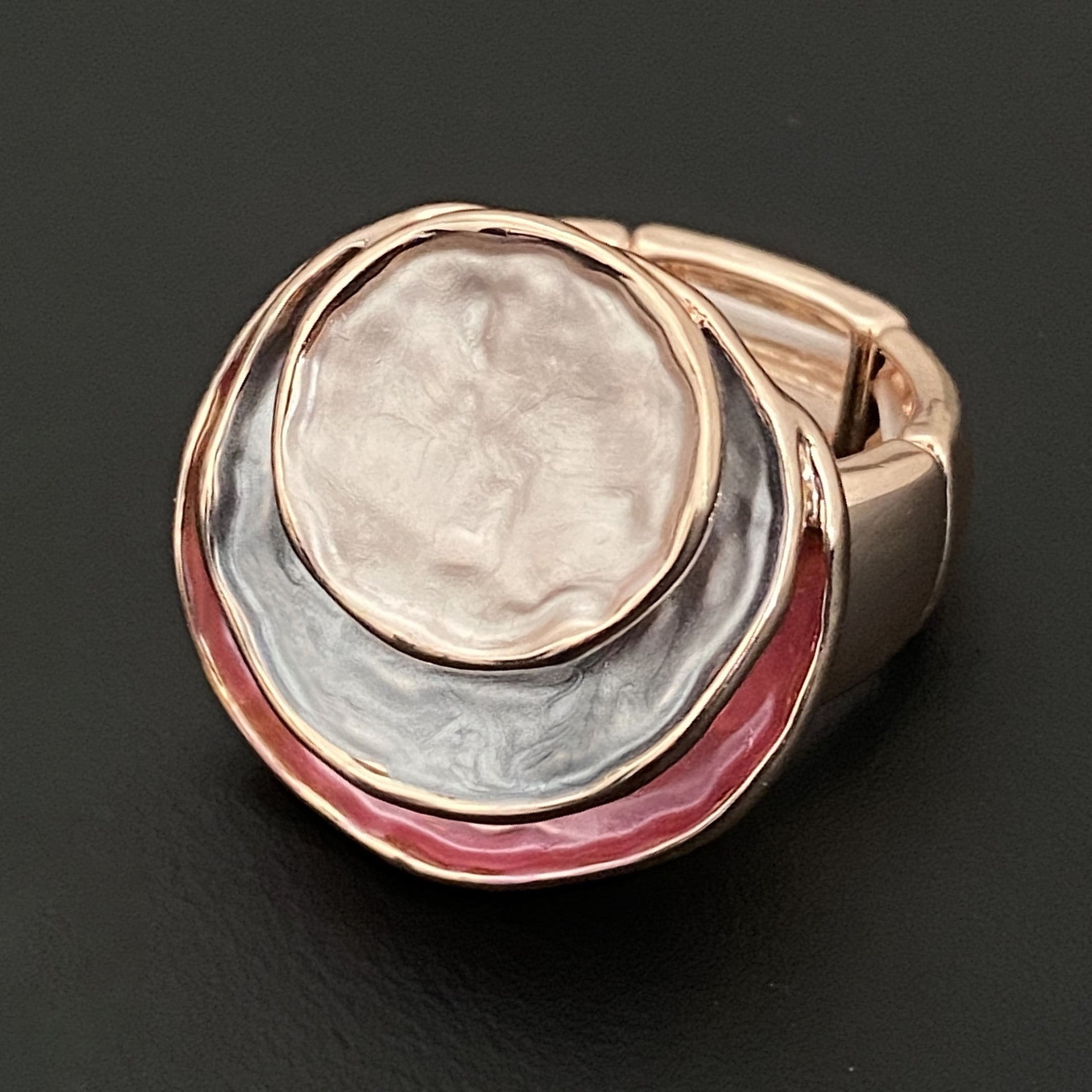 Wholesale Three-layer Ring Oil Drip Alloy Ring