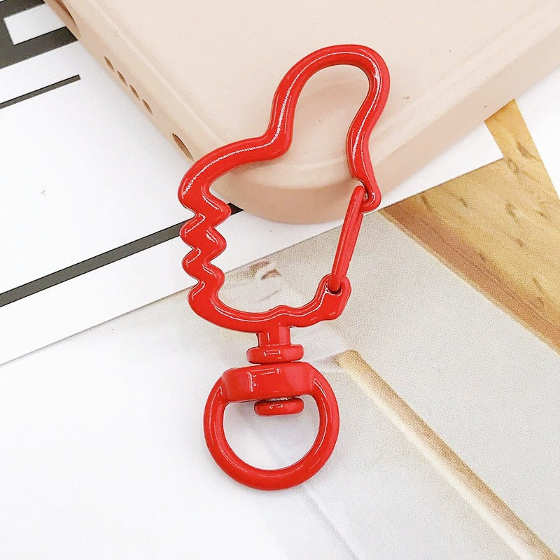 Wholesale Candy Color Painted Metal DIY Keychain Accessories