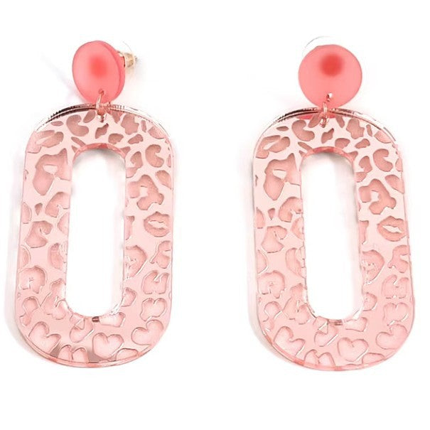 Wholesale Metallic trendy acrylic acetate earrings
