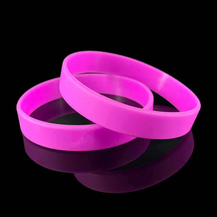Wholesale 100pcs Sports Bracelets Grouped Printable Engraved Color-filled Rubber Bracelets